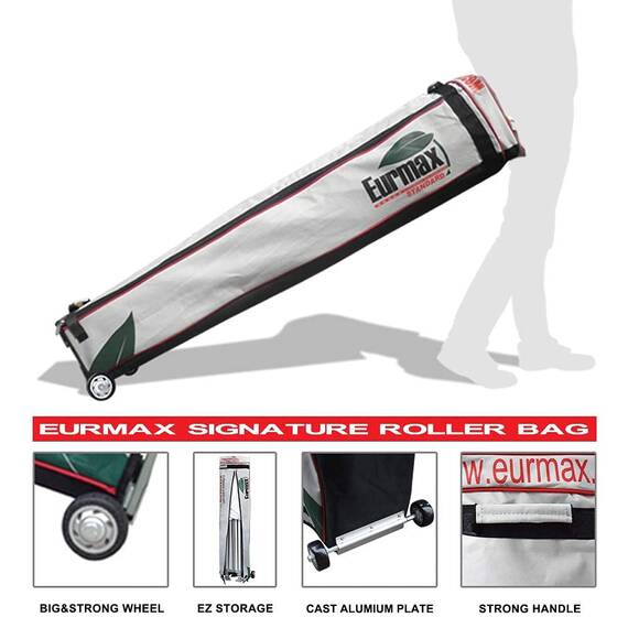 Eurmax 20,3 x 2,4 m Ez Pop-Up-Überdachung, Outdoor Baldachin, Sofort-Party-Zelt, kommerzielle Pavillon-Bonus-Tasche (braun)