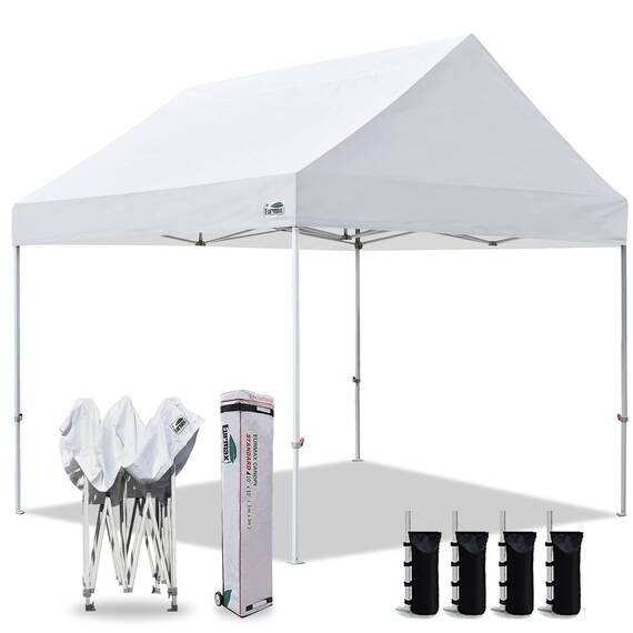 Eurmax 20,3 x 2,4 m Ez Pop-Up-Überdachung, Outdoor Baldachin, Sofort-Party-Zelt, kommerzielle Pavillon-Bonus-Tasche (braun)