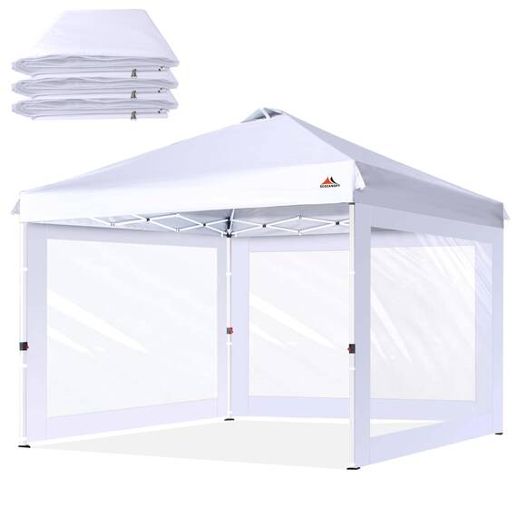 SCOCANOPY Seitenwand mit transparentem Fenster für 30,5 x 30,5 cm große Baldachinrahmen, nur 3 Stück (weiß)
