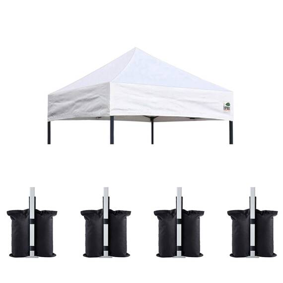 Eurmax Pop-Up-Überdachung, Ersatz-Baldachin, Zeltabdeckung, nur sofortige Abdeckung für Baldachin, Bonus 4 Stück, Baldachin-Gewichtstasche (12,7 x 12,7 cm, Weiß)
