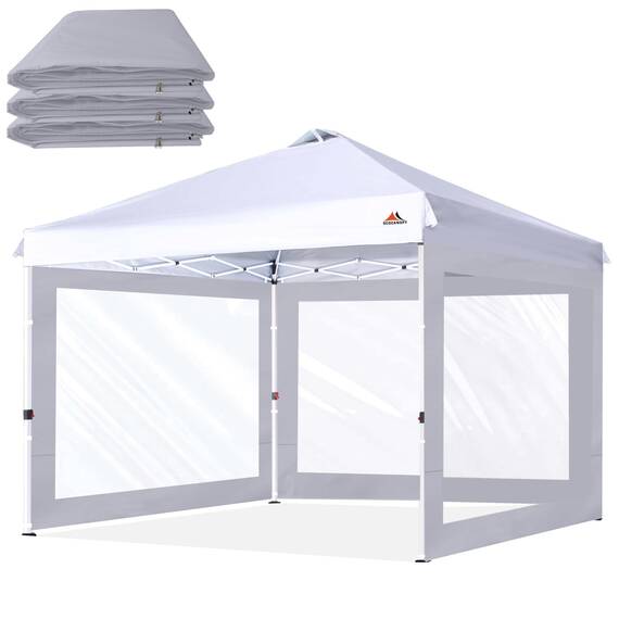 SCOCANOPY Seitenwand für 25,4 x 25,4 cm Baldachinrahmen, 3 Stück nur Sonnenwände, Grau