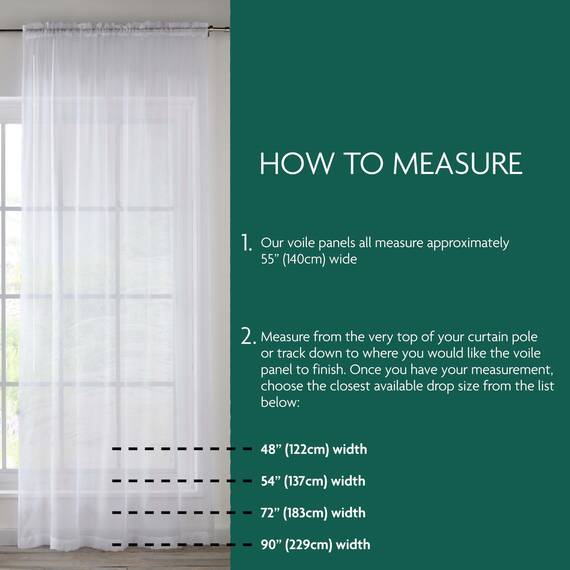 Enhanced Living CRY24PA90-Paar Voile-Vorhänge, 145 x 229 cm, 145 x 229 cm, Grau