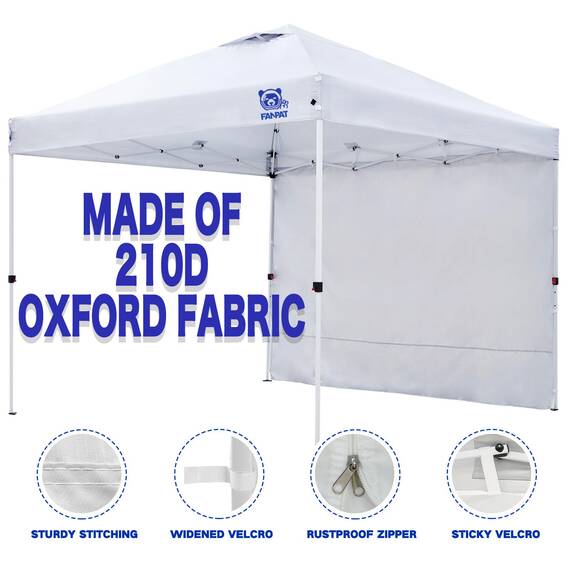 Fanpat 3 x Baldachin-Seitenwände für 25,4 x 25,4 cm großes Pop-Up-Zelt, wasserdicht, 99 % UV-Schutz, 3 Seitenwände, nur Seitenwand, Vordachzelt nicht im Lieferumfang enthalten