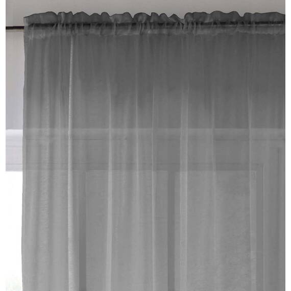 Enhanced Living CRY24PA90-Paar Voile-Vorhänge, 145 x 229 cm, 145 x 229 cm, Grau