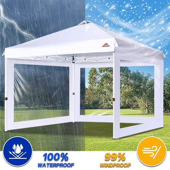 SCOCANOPY Seitenwand für 25,4 x 25,4 cm Baldachinrahmen, 3 Stück nur Sonnenwände, Grau