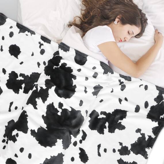 Decke mit Kuhdruck, warm, Plüsch, niedliche Kuh-Überwurfdecke, weiches Fleece, Flanell, leicht, schwarze Kuhdecken, Wohnzimmer, Sofa, Schlafzimmer, Dekoration, Kuh, Geschenke, Decke, alle