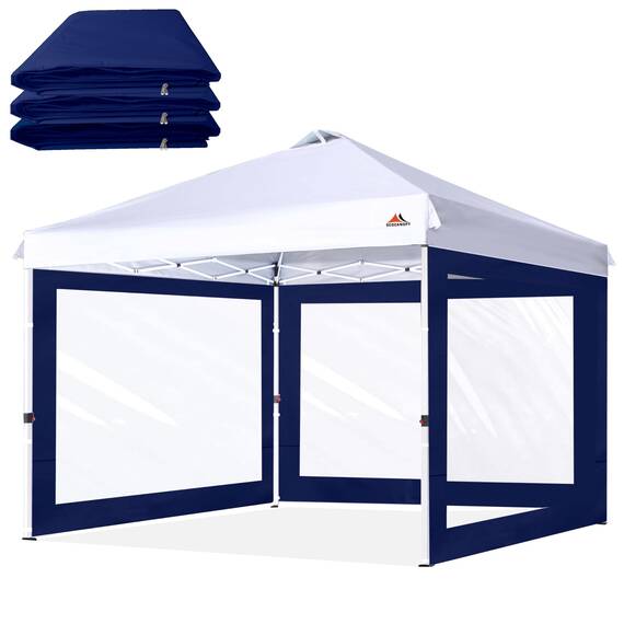 SCOCANOPY Seitenwand mit transparentem Fenster für 30,5 x 30,5 cm große Baldachinrahmen, nur Sonnenwände, Marineblau