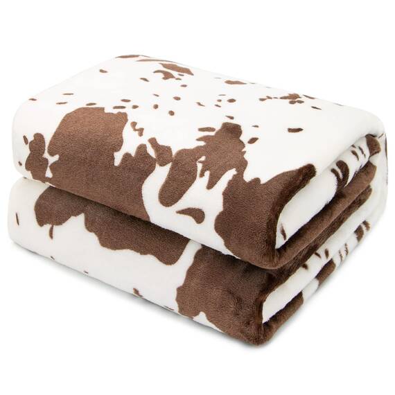 Decke mit niedlichem Kuh-Druck, gemütlich, weich, leicht, Kuhdecke, warmes Fleece, flauschig, Plüsch, für alle Jahreszeiten, Sofa, Bett, Reisen, Couch, Kuhdecke, Geschenke für Baby, Kleinkind
