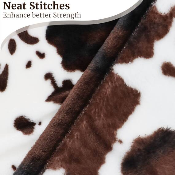Decke mit niedlichem Kuh-Druck, gemütlich, weich, leicht, Kuhdecke, warmes Fleece, flauschig, Plüsch, für alle Jahreszeiten, Sofa, Bett, Reisen, Couch, Kuhdecke, Geschenke für Baby, Kleinkind,