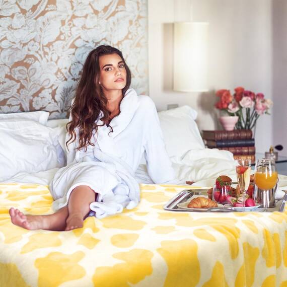 HSEEC Blankets & Throws Queen-Size-Decke aus weichem Fleece, Überwurf für Bett, 228,6 x 228,6 cm