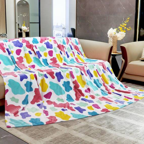 HSEEC Blankets & Throws Queen-Size-Decke aus weichem Fleece, Überwurf für Bett, 228,6 x 228,6 cm