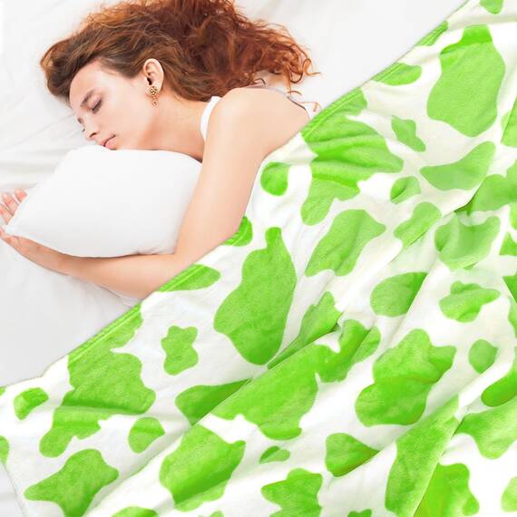 HSEEC Grüne Decken und Überwürfe, Queen-Size-Größe, weiche Fleecedecke, Überwurf, gemütliche Decke für Bettüberwurf, 228,6 x 228,6 cm