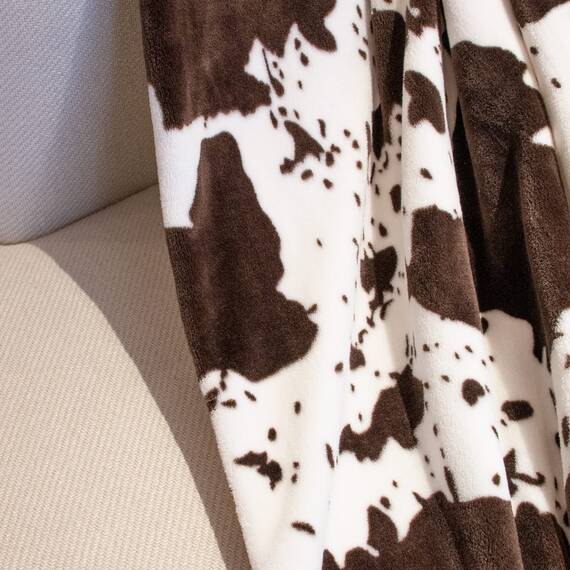 Decke mit Kuh-Druck, weiches Fleece, Flanell, gemütlich, niedlich, Kuhdecken, warmer Plüsch, leicht, Überwurfdecke, für Couch, Sofa, Bett, Geschenk, 127x152.4 cm