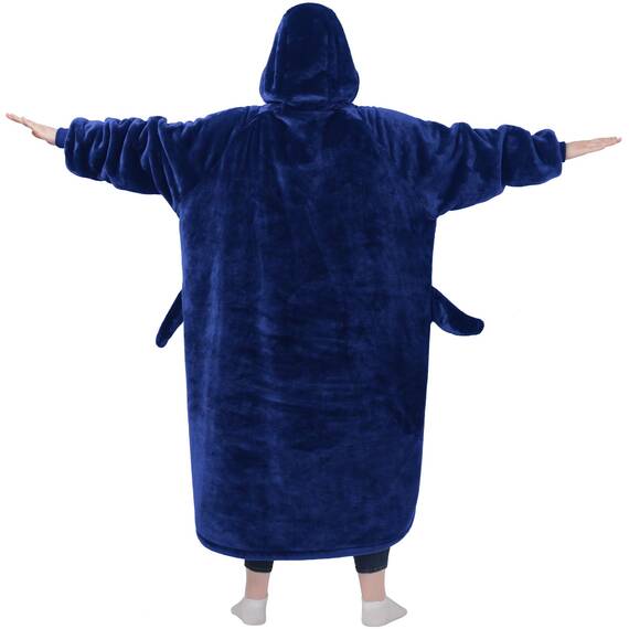 Waitu Shark Hoodie Decke für Erwachsene - Tragbare Kapuzendecke mit Ärmeln für Frauen und Männer - Lustiges Geschenk für Hai-Liebhaber