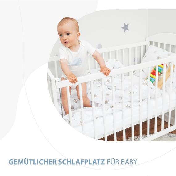 Kinderbettwäsche Baby Bettwäsche 90x120 cm aus Baumwolle - Kinder Set von Duvet Cover 90 x 120 und Kissenbezug 40x60 cm Junge und mädchen babybettwäsche bettbezug für Kleinkind Oeko-Tex