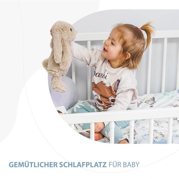 Kinderbettwäsche Baby Bettwäsche 90x120 cm aus Baumwolle - Kinder Set von Duvet Cover 90 x 120 und Kissenbezug 40x60 cm Junge und mädchen babybettwäsche bettbezug für Kleinkind Oeko-Tex