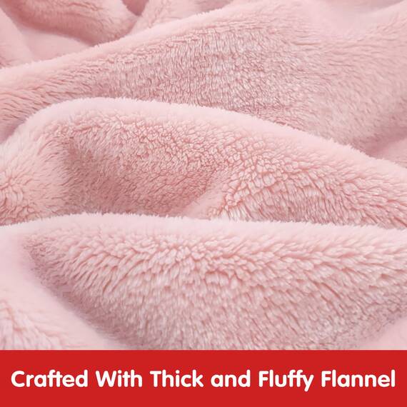 Waitu Tragbare Decke Sweatshirt für Damen und Herren, super warm und gemütlich, große Decke, Hoodie, Dicke Flanelldecke mit Ärmeln und riesiger Tasche – Rosa