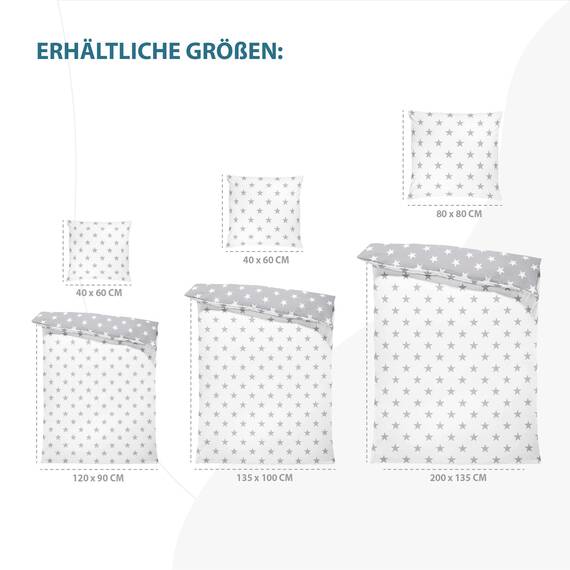 Kinderbettwäsche Baby Bettwäsche 90x120 cm aus Baumwolle - Kinder Set von Duvet Cover 90 x 120 und Kissenbezug 40x60 cm Junge und mädchen babybettwäsche bettbezug für Kleinkind Oeko-Tex