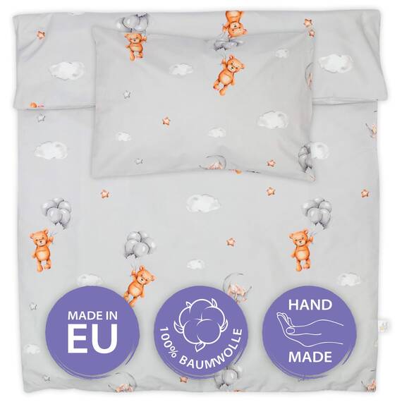 Kinderbettwäsche Baby Bettwäsche 90x120 cm aus Baumwolle - Kinder Set von Duvet Cover 90 x 120 und Kissenbezug 40x60 cm Junge und mädchen babybettwäsche bettbezug für Kleinkind Oeko-Tex