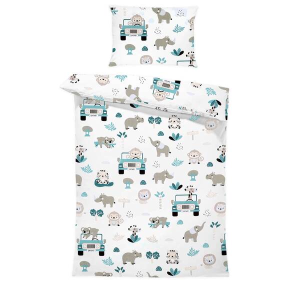 Kinderbettwäsche Baby Bettwäsche 90x120 cm aus Baumwolle - Kinder Set von Duvet Cover 90 x 120 und Kissenbezug 40x60 cm Junge und mädchen babybettwäsche bettbezug für Kleinkind Oeko-Tex