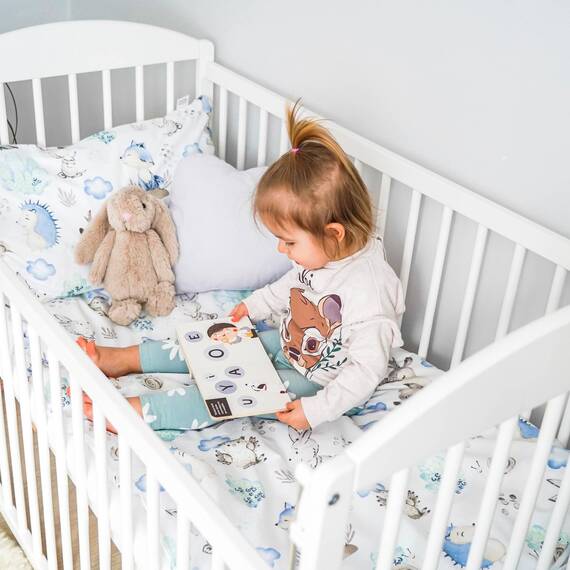 Kinderbettwäsche Baby Bettwäsche 90x120 cm aus Baumwolle - Kinder Set von Duvet Cover 90 x 120 und Kissenbezug 40x60 cm Junge und mädchen babybettwäsche bettbezug für Kleinkind Oeko-Tex