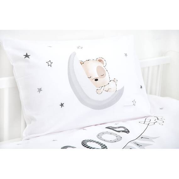 Herding Kleinkinder-Bettwäsche-Set, Sleeping Little Bear Wendemotiv, Bettbezug 100x135cm, Kopfkissenbezug 40x60cm, Baumwolle/Renforcé