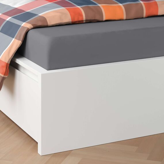 etérea Kissenbezug 40x80 Baumwolle - Pflegeleichter Bezug - Kari Orange Kariert - natürlich weich - Kopfkissenbezug 40x80cm, 1 Stück