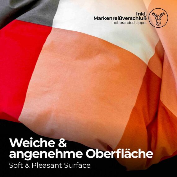 ETÉREA Bettwäsche 200x200cm + 2X 50x75cm - 100% Baumwolle Bettbezug Kariert natürlich weich - Bettwäsche Set mit Kissen 200x200cm Bettbezug + 2X 50x75cm Kissenbezug Multicolor 3teilig - Made in Green