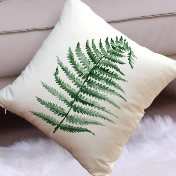 Wilproo Grüne Pflanzen Kissenbezug, dekorativer quadratischer Kissenbezug, 4er-Set, perfekte Dekoration, Geschenk für Familien, Freunde, Zuhause, Büro, Sofa, Auto, Couch, 45,7 x 45,7 cm