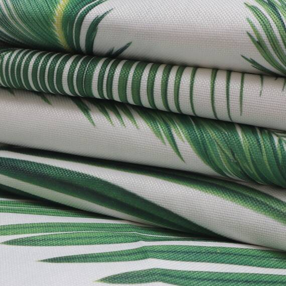 Wilproo Kissenbezüge mit tropischen Palmenblättern, dekorativ, für Sommer, Outdoor, dekorativ, grüne Blätter, quadratisch, Leinen, Kissenbezüge für Sofa, Couch, Auto, Wohnzimmer, 40,6 x 40,6 cm, 4