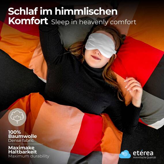 etérea Bettwäsche 240x220 Baumwolle Bettwäsche-Sets - Rian Modern Orange - Reißverschluss, Renforcé, Fachhandel, Oekotex 100, Oekotex Made in Green - 240x220cm und Kissenbezug 2X 80x80cm