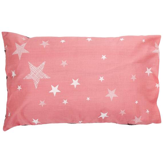 DREAMSCENE Galaxy Stars Bettwäsche-Set mit Kissenbezug, wendbar, Blush Pink Grau, Einzelbett