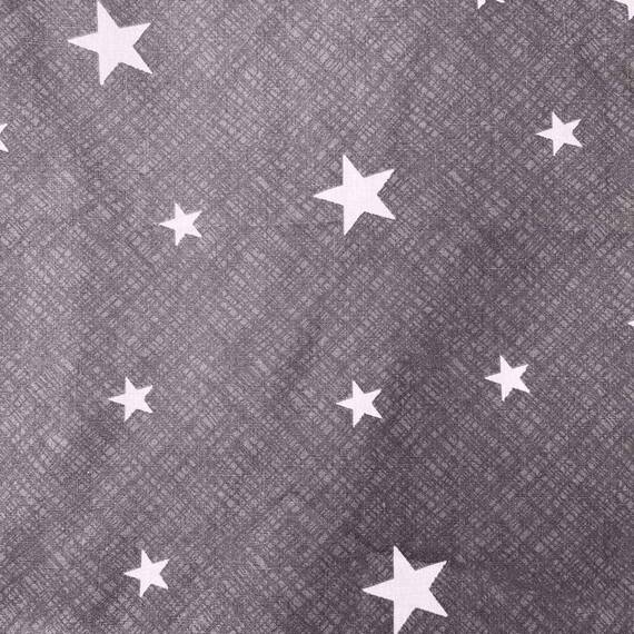 DREAMSCENE Bettbezug mit Kissenbezug - Bettwäsche-Set mit Galaxie-Sternen-Print, Wendbar, Silbergrau - Junior/Babybett-Größe