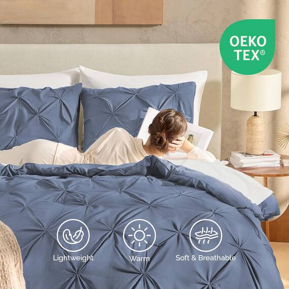 Andency Bettwäscheset für King-Size-Betten (267 x 228 cm), 3-teilig, weich, leicht, Western-Bettwäsche, modern, mit Quetschfalten, für alle Jahreszeiten, warme Daunen-Alternative, für Jungen, Herren