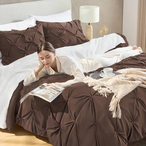 Andency Bettwäsche-Set für King-Size-Betten (267 x 228 cm), 3-teilig, weich, leicht, Western-Bettwäsche, modern, mit Quetschfalten, für alle Jahreszeiten, warme Daunen-Alternative für Jungen, Herren