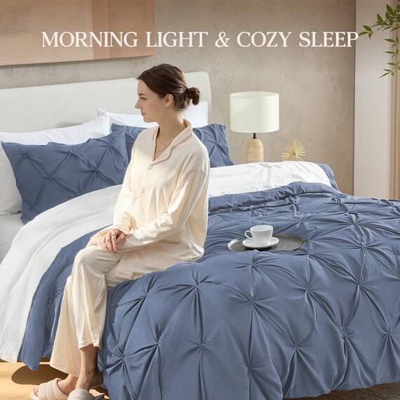 Andency Bettwäscheset für King-Size-Betten (267 x 228 cm), 3-teilig, weich, leicht, Western-Bettwäsche, modern, mit Quetschfalten, für alle Jahreszeiten, warme Daunen-Alternative, für Jungen, Herren
