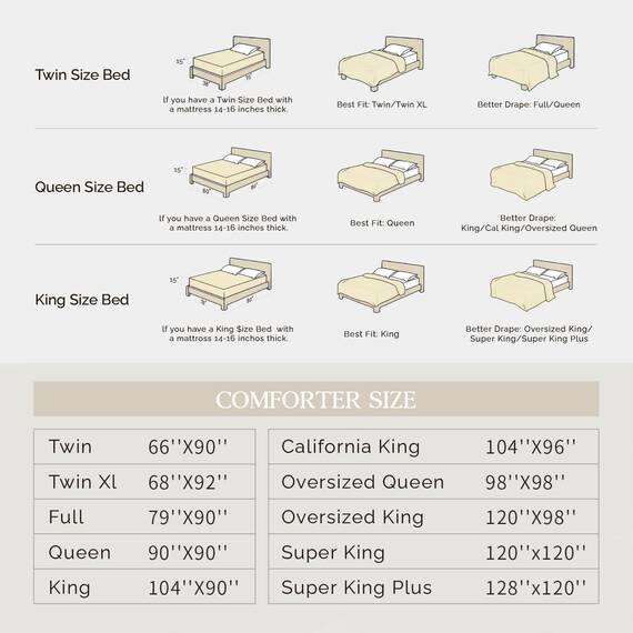 Andency California King Bettdecken-Set Ozeanblau (277 x 248 cm), Quetschfalten, 3-teilig, übergroße King-Size-Bettdecke, Mikrofaser, Daunen-Alternative
