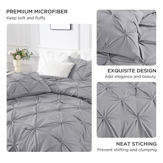Andency Bettwäsche-Set für King-Size-Betten (267 x 228 cm), 3-teilig, weich, leicht, Western-Bettwäsche, modern, mit Quetschfalten, für alle Jahreszeiten, warme Daunen-Alternative für Jungen, Herren