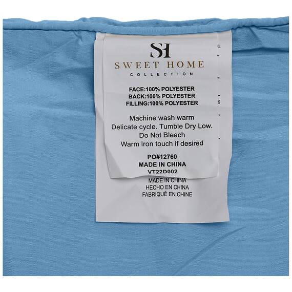 Sweet Home Collection 7-teiliges Bettdecken-Set, einfarbig, für alle Jahreszeiten, weiche Daunen-Alternative Decke und luxuriöse Mikrofaser-Bettlaken, Denim, Twin XL