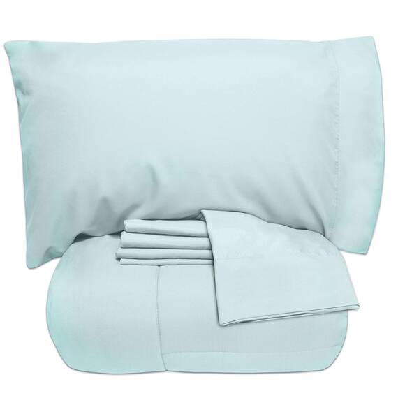 California King Tröster-Set – weiche & atmungsaktive 7-teilige Bettwäsche-Kollektion – 1 Steppdecke, 1 Spannbetttuch, 1 flach, 4 Kissenbezüge – Tiefe Tasche – Premium-Qualität – ideal für alle