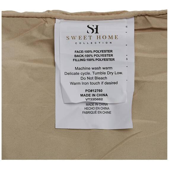 Sweet Home Collection 5-teiliges Bettwäscheset mit Tasche, einfarbig, für alle Jahreszeiten, weiche Daunen-Alternativdecke und luxuriöse Mikrofaser-Bettlaken, Beige, Twin XL