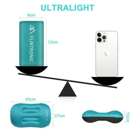 flintronic Aufblasbare Camping Kissen, TPU Ultraleicht Aufblasbares Kissen für Strand, Wasserfest Komprimierbar Bequem Aufblasbar Kopfkissen Strandkissen für Outdoor