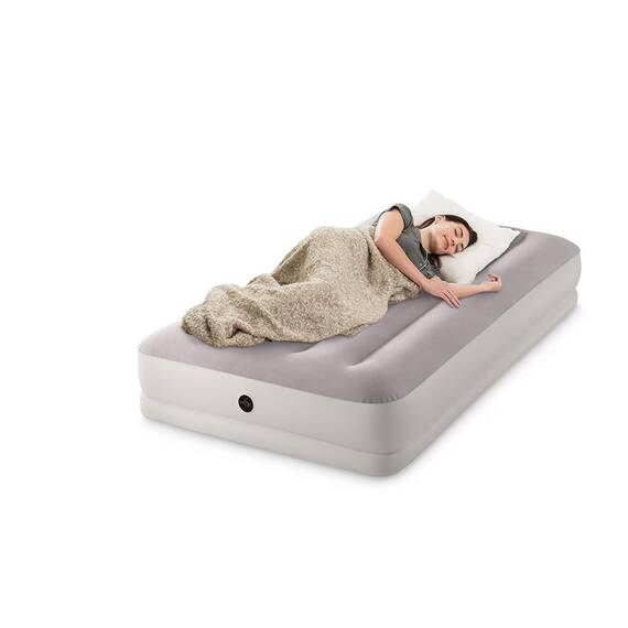 Intex 64177 - Luftmatratze Einzelbett Dura-Beam Prestige Mid-Rise, Aufblasbare Matratze mit Ventil, Geeignet für 1 Person, PVC, Mehrfarbig, 99x191x30 cm