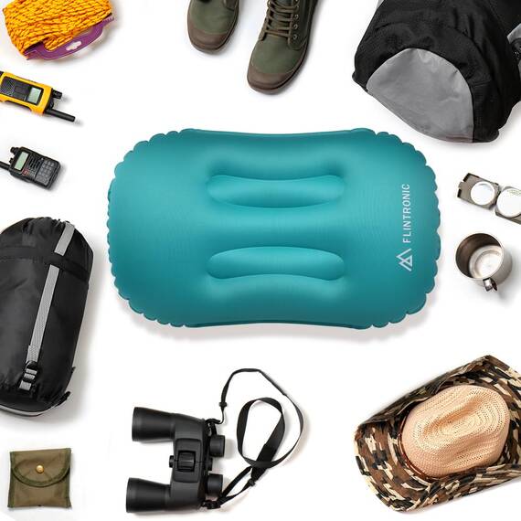 flintronic Aufblasbare Camping Kissen, TPU Ultraleicht Aufblasbares Kissen für Strand, Wasserfest Komprimierbar Bequem Aufblasbar Kopfkissen Strandkissen für Outdoor
