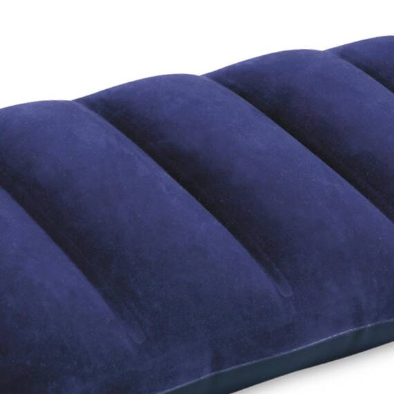 Intex 68672 - Aufblasbares Campingkissen Flocked Blue, Vinyl, Blau, 43x28x9 cm