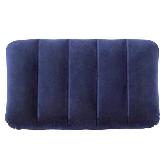 Intex 68672 - Aufblasbares Campingkissen Flocked Blue, Vinyl, Blau, 43x28x9 cm