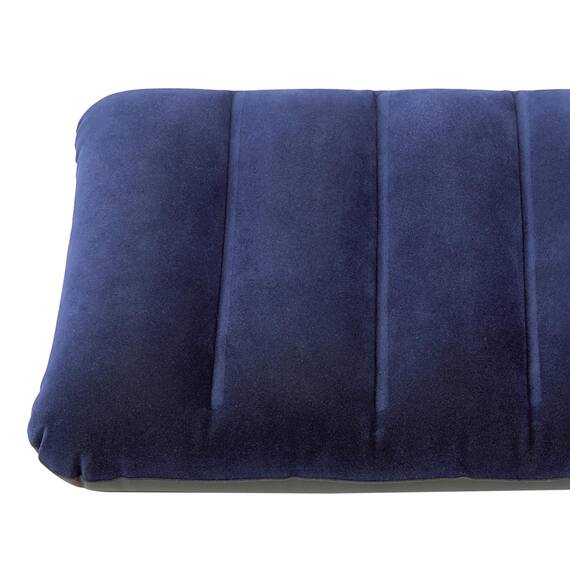 Intex 68672 - Aufblasbares Campingkissen Flocked Blue, Vinyl, Blau, 43x28x9 cm