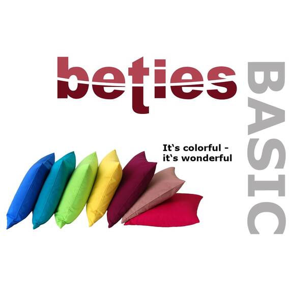 beties Basic XL Nackenrollenbezug ca. 25x70 cm Kissenhülle 100% Baumwolle in vielen fröhlichen Uni-Farben (gelb)