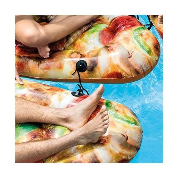 Intex 58752EU - Aufblasbare Luftmatratze Pizza, Vinyl, Mehrfarbig, 175x145 cm