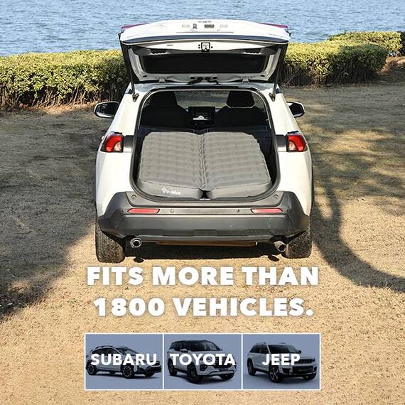 D-Hive Unschlagbare Haltbarkeit SUV Luftmatratze für Auto Camping, strapazierfähiges extra Dickes 300D Oxford-Gewebe, schneller einfacher Aufbau mit elektrischer Pumpe, Autobettmatratze, Matratze für